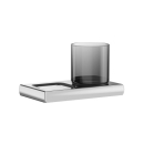 Glashalter mit Seifenschale/ Ablage CLAIRE