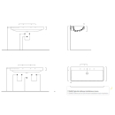 Waschtisch Optima X 1.2 1200x500mm, o.HL, m.ÜL, weiss