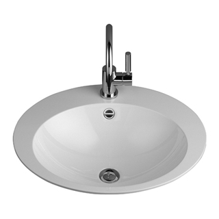 Einbaubecken Oval EB.O500H 500x400 mm, weiss