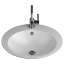 Einbaubecken Oval EB.O500H 500x400 mm, weiss