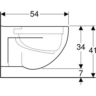 Wand-WC Tiefspüler RENOVA NR1 weiss, ohne Spülrand