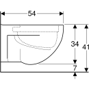 Wand-WC Tiefspüler RENOVA NR1 weiss, ohne Spülrand