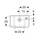 272140 Handwaschbecken Geberit RENOVA  PLAN, 40x25 cm, weiss