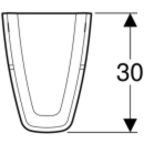Halbsäule RENOVA PLAN weiss, inkl. Befestigung
