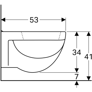 202160 Wand-WC Flachspüler Geberit  RENOVA PLAN, weiss
