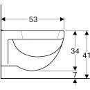 202160 Wand-WC Flachspüler Geberit  RENOVA PLAN, weiss