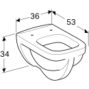 202160 Wand-WC Flachspüler Geberit  RENOVA PLAN,...