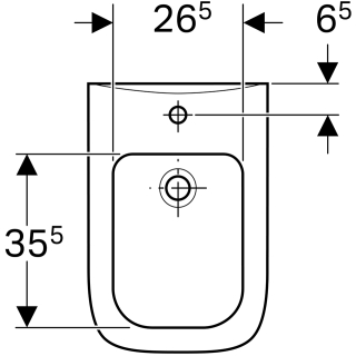 232150 Wand-Bidet Geberit RENOVA PLAN weiss