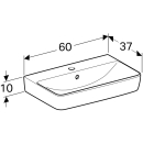 Waschtisch Renova Nr. 1 Comprimo 600x370mm weiss(alpin),...