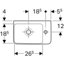 HWB Renova Nr. 1 Comprimo 400x250mm, weiss(alpin), HL re,...