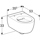 Wand-WC Tiefspüler ICON weiss, ohne Spülrand