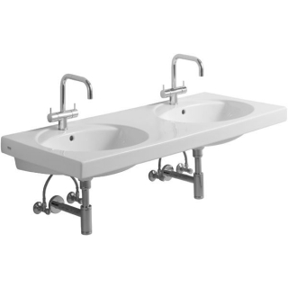 Doppelwaschtisch PRECIOSA 130x55 cm, weiss