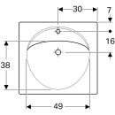 253200 Waschtisch Geberit PRECIOSA 60x55 cm, weiss