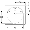 253200 Waschtisch Geberit PRECIOSA 60x55 cm, weiss mit...
