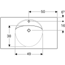 124200 Waschtisch Geberit PRECIOSA 100x55 cm, weiss mit...