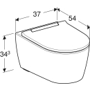 Wand-WC Tiefspüler ONE weiss, spülrandlos
