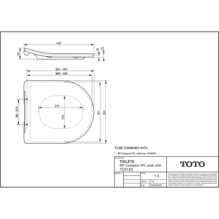 WC-Sitz mit Deckel RP COMPACT rund, weiss, abnehmbar