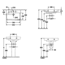 Waschtisch O.NOVO 650x460mm, 1 HL, m.ÜL, weiss