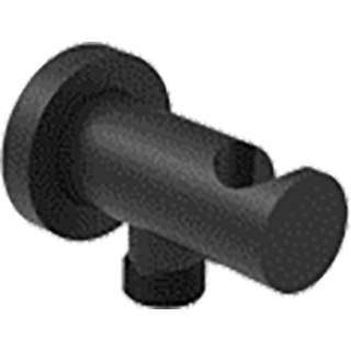 Wandanschlussbogen Optima X schwarz matt, rund