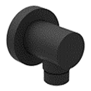 Wandanschlussbogen Optima X schwarz matt, rund