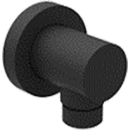 Wandanschlussbogen Optima X schwarz matt, rund