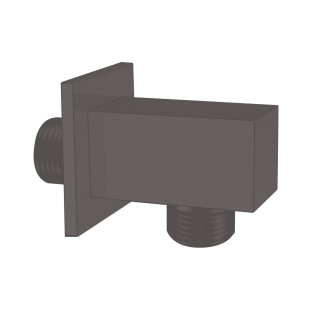 Wandanschlussbogen Optima X schwarz matt, eckig