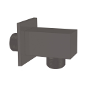 Wandanschlussbogen Optima X schwarz matt, eckig