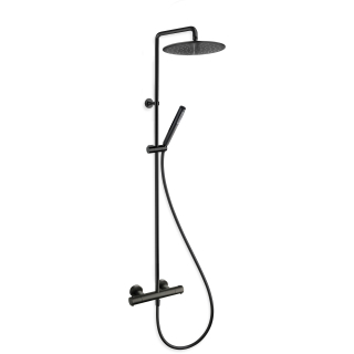 Armaturen-Brausegarnitur-Duschsystem schwarz matt, mit Verbrühungsschutz