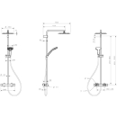 Armaturen-Brausegarnitur-Duschsystem chrom, Thermostat AP