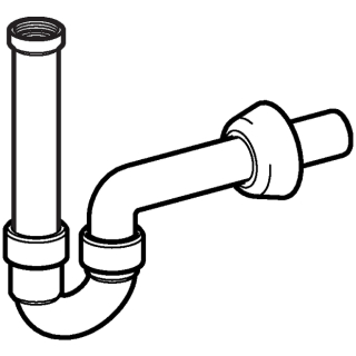 Waschtisch/Bidet Röhrensifon weiss, 5/4IG, Abgang D 40 mm