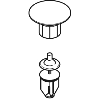 240750211 Ventilabdeckung GEBERIT CLOU inkl. Stopfen, chrom