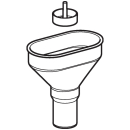 Trichter oval D50 o. Rand schwarz 352379161