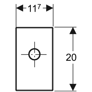 115416111 Sichtteil UP-Sifon Geberit weiss, für Waschtischelement mit