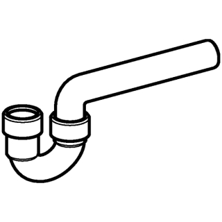 Sifon PP weiss, D 40 mm - D 50 mm