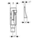 152232001 UP-Gerätesifon Geberit, kpl. 1 Anschluss,...