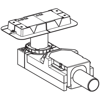 Geberit Rohbauset Duschrinne SH 50 Standard, Abgang 50mm, 0,8 l/s 154150