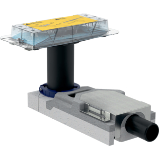 Geberit Rohbauset Duschrinne SH 50 Standard, Abgang 56mm, 0,8 l/s 154151