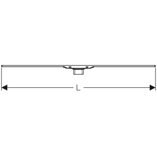 154.453 Duschrinne CLEANLINE20 L300-1600xB43xH8 mm, Ed. Pol.Ed. Geb.