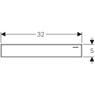 Sichtteil Duschelement Edelstahl gebürstet