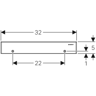 Sichtteil Duschelement Edelstahl gebürstet, verschraubbar