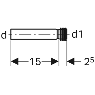 Urinal-Einlaufgarnitur D 32 mm - Steckdichtung D 35 mm