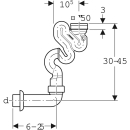Urinal-Absaugsifon Abgang D 50 mm, waagerecht/senkrecht