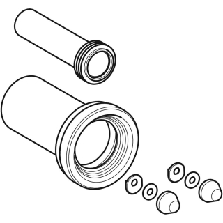 WC Anschlussgarnitur Abgang D 110 mm, Länge 185 mm