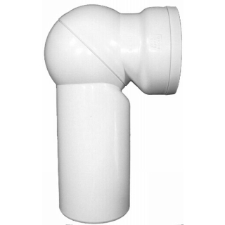 HL 210.WE WC-Anschlussbogen DN100 mit Drehgelenk, weiss