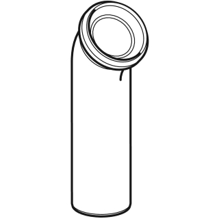 WC-Ablaufbogen 45° PP weiss, D 110 mm