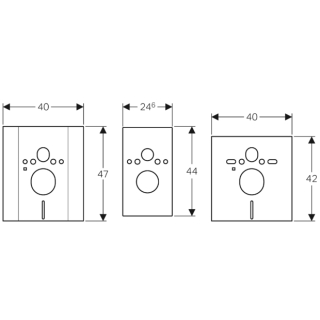 Abdeckplatte für WC-Element höhenverstellbar