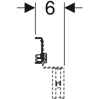 111.027 DUOFIX Befestigung für Abl. mittig, 2 schmalen WT-Elementen