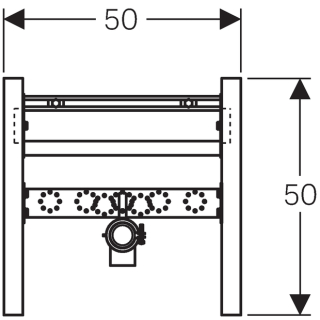 111464001 Montagetraverse Geberit DUOFIX für Waschtisch, Bauhöhe 50 cm