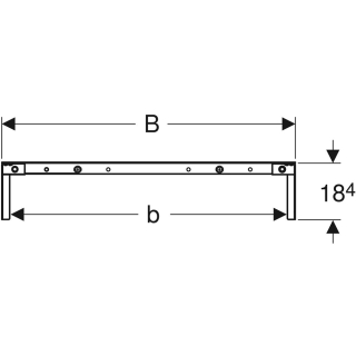 111.043 DUOFIX Traverse für Ständerabstand ab 60 cm: B=90 cm