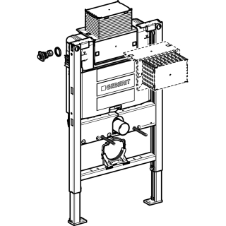Wand-WC-Element Omega, Be tätigung von oben / vorne, Typ 82